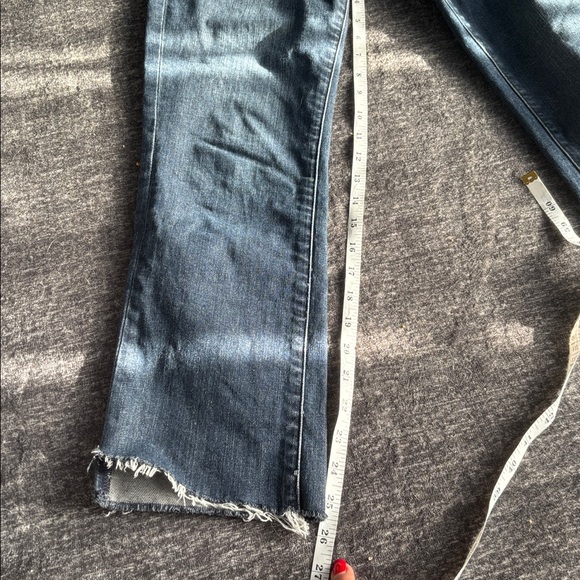 FRAME Le Original Straight Raw Hem High‎ Rise Jeans – Dark Indigo Wash – Size 26 - Picture 5 of 6